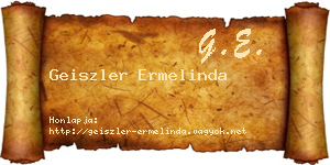 Geiszler Ermelinda névjegykártya